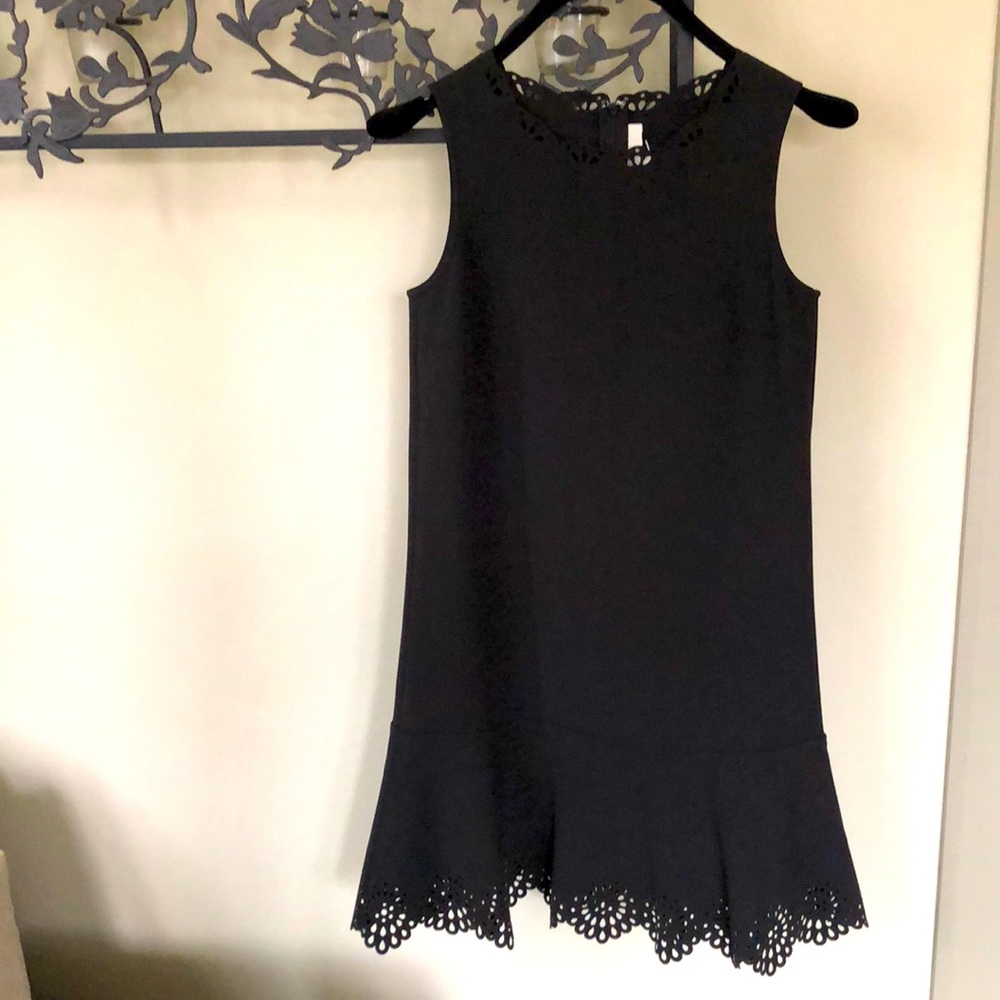 LOFT sleeveless dress with laser cut edge